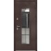 Дверь металлическая Бизнес-Класса Termo 7 Букле шоколад / Эмалит белый Стеклопакет