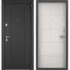 Дверь металлическая Дельта - 100, RGSO Темно-серый букле графит / D28 Бетон известковый