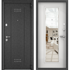 Дверь металлическая Дельта ПРО МР, DL-2 Черный шелк / CK6-CM Бьянко