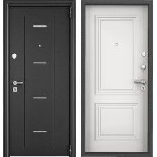 Дверь металлическая Дельта ПРО МР, DL-1 Темно-серый букле графит / СК68 (D6-27) Бьянко