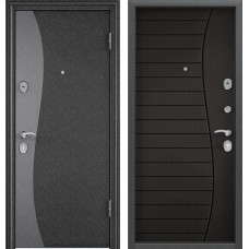 Дверь металлическая Дельта-M 12, СП-8Г Черный шелк / Д8 Конго Венге