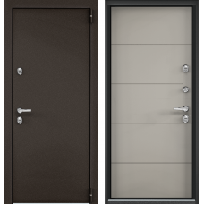 Дверь металлическая Снегирь Арктик MP, Букле коричневый / SA-L2 Крема с Терморазрывом