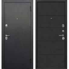 Дверь металлическая 7,5 см Гарда Букле черный / Бетон графит