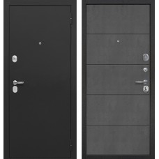 Дверь металлическая 7,5 см Гарда Букле черный / Бетон графит