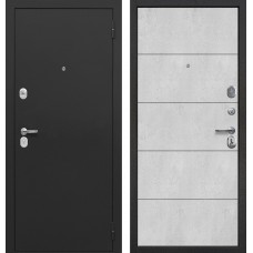 Дверь металлическая 7,5 см Гарда Букле черный / Бетон снежный