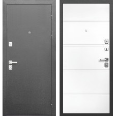 Дверь металлическая 9 см Антик серебро / Эмалит белый