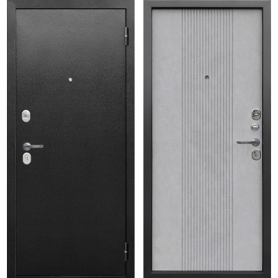 Дверь металлическая Nova Антик серебро / Бетон снежный