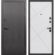 Дверь металлическая 7 см ПРОсемь Антик серебро / Эмалит белый