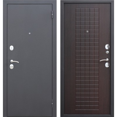 Дверь металлическая Гарда 8 мм Черный муар / Венге