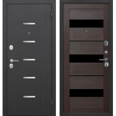 Дверь металлическая 7,5 см Гарда Чёрный муар / Темный кипарис Царга