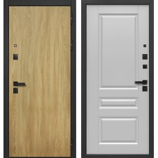 Дверь металлическая 9,0 см SMART-5 Дуб мадейра янтарь / Лайт грей