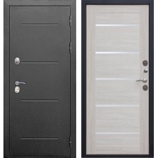 Дверь металлическая 11 см ISOTERMA Антик серебро / Лиственница беж Царга с Терморазрывом