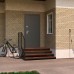 Дверь металлическая 11 см ISOTERMA Антик серебро / Эмалит белый Зеркало с Терморазрывом