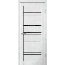 Дверное полотно La Stella 294 B2 Бетон светлый Lacobel чёрное