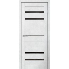 Дверное полотно La Stella 295 B3 Бетон светлый Lacobel чёрное