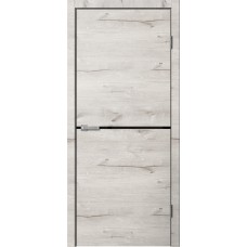 Дверное полотно Loft 02 Дуб арктик ЧЕРНЫЙ ПЛАСТИК
