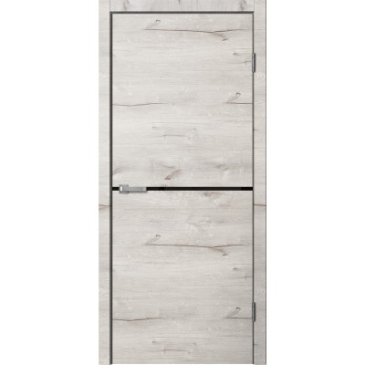 Дверное полотно Loft 02 Дуб арктик ЧЕРНЫЙ ПЛАСТИК