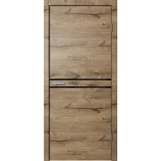 Дверное полотно Loft 03 Дуб пацифик ЧЕРНЫЙ ПЛАСТИК