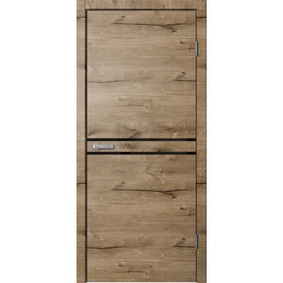 Дверное полотно Loft 03 Дуб пацифик ЧЕРНЫЙ ПЛАСТИК