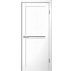 Дверное полотно La Stella 238 Ясень белый Lacobel чёрное