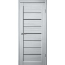 Дверное полотно La Stella 242 Ясень пепельный Lacobel чёрное