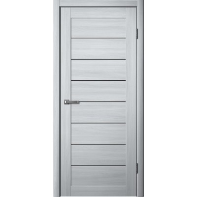 Дверное полотно La Stella 242 Ясень пепельный Lacobel чёрное