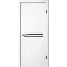 Дверное полотно La Stella 237 Эмалит белый Lacobel чёрное