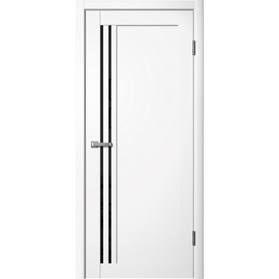 Дверное полотно La Stella 275 Эмалит белый Lacobel чёрное