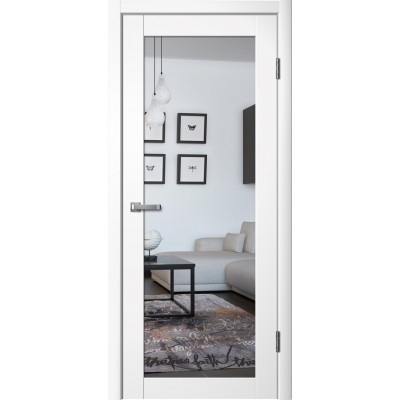 Дверное полотно La Stella 276 Эмалит белый Зеркало