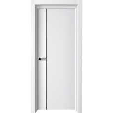 Дверное полотно Cosmo 6 Эмалит белый Глухое Кромка черная