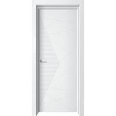 Дверное полотно Cosmo 7 Эмалит белый Глухое Кромка в цвет