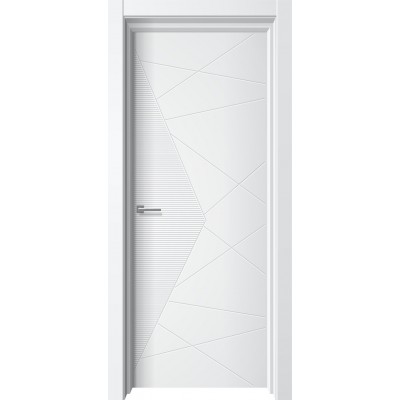Дверное полотно Cosmo 7 Эмалит белый Глухое Кромка в цвет