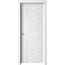 Дверное полотно Cosmo 8 Эмалит белый Глухое Кромка в цвет