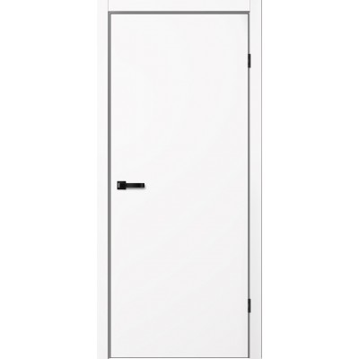 Дверное полотно Fusion 31 Эмалит белый Глухое Кромка ABS черная