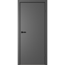 Дверное полотно Neo 01 Эмалит графит Глухое Кромка AL черная