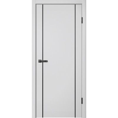 Дверное полотно La Stella 296 Эмалит серебристый Глухое
