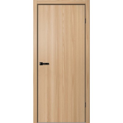 Дверное полотно Matrix 50 Дуб натуральный Глухое Кромка AL черная