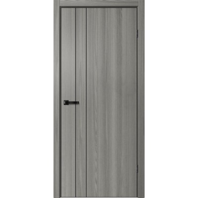 Дверное полотно Matrix 58 Дуб серый Глухое Кромка AL черная