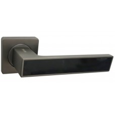 Ручка дверная VANTAGE V52GR/BL-2 AL Графит/Черный глянец