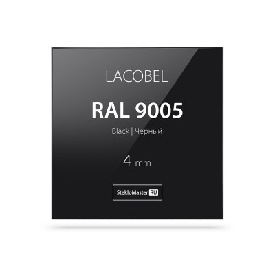 Стекло Lacobel Чёрное 4мм для межкомнатной двери La Stella 282 800мм (0,596*0,027)